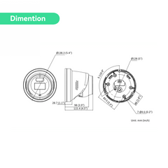 (IPC534AI-CSL) 4MP AI Smart Night ColorVu IP Turret Dome Camera