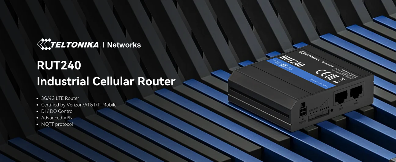 Teltonika RUT240 4G LTE Cellular Router Certified by Verizon/AT&T/TMo