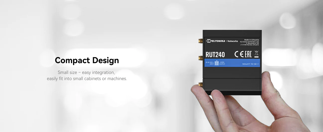 Teltonika RUT240 4G LTE Cellular Router Certified by Verizon/AT&T/TMo