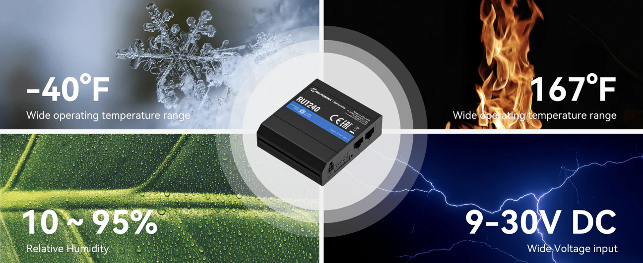 Teltonika RUT240 4G LTE Cellular Router Certified by Verizon/AT&T/TMo