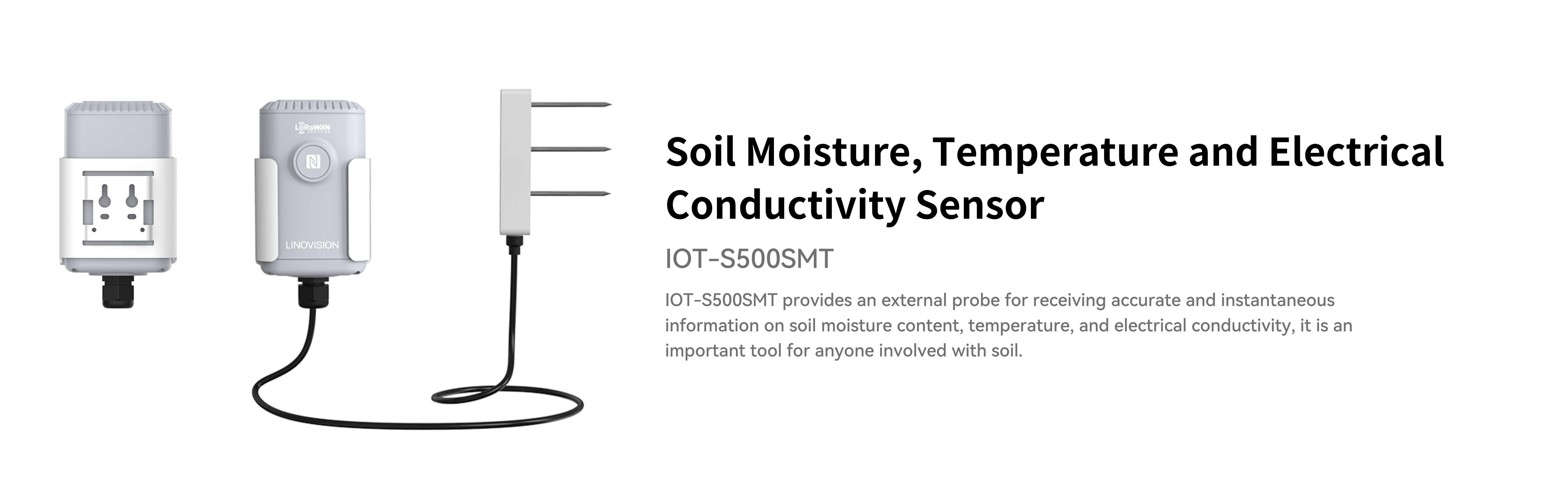 LoRaWAN Wireless Soil Moisture, Temperature and Electrical Conductivity ...