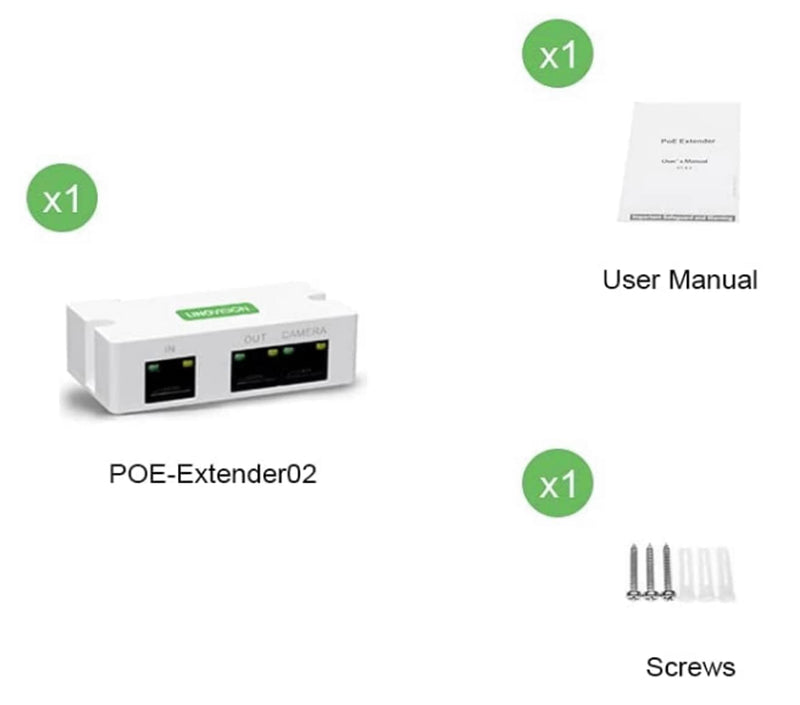 Mini Passive 2 Port POE Switch POE Extender | IOTNVR US
