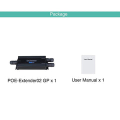 Gigabit 2 Port POE Extender Outdoor Industrial POE Repeater, PoE Amplifier, PoE Booster 1 in 2 Out